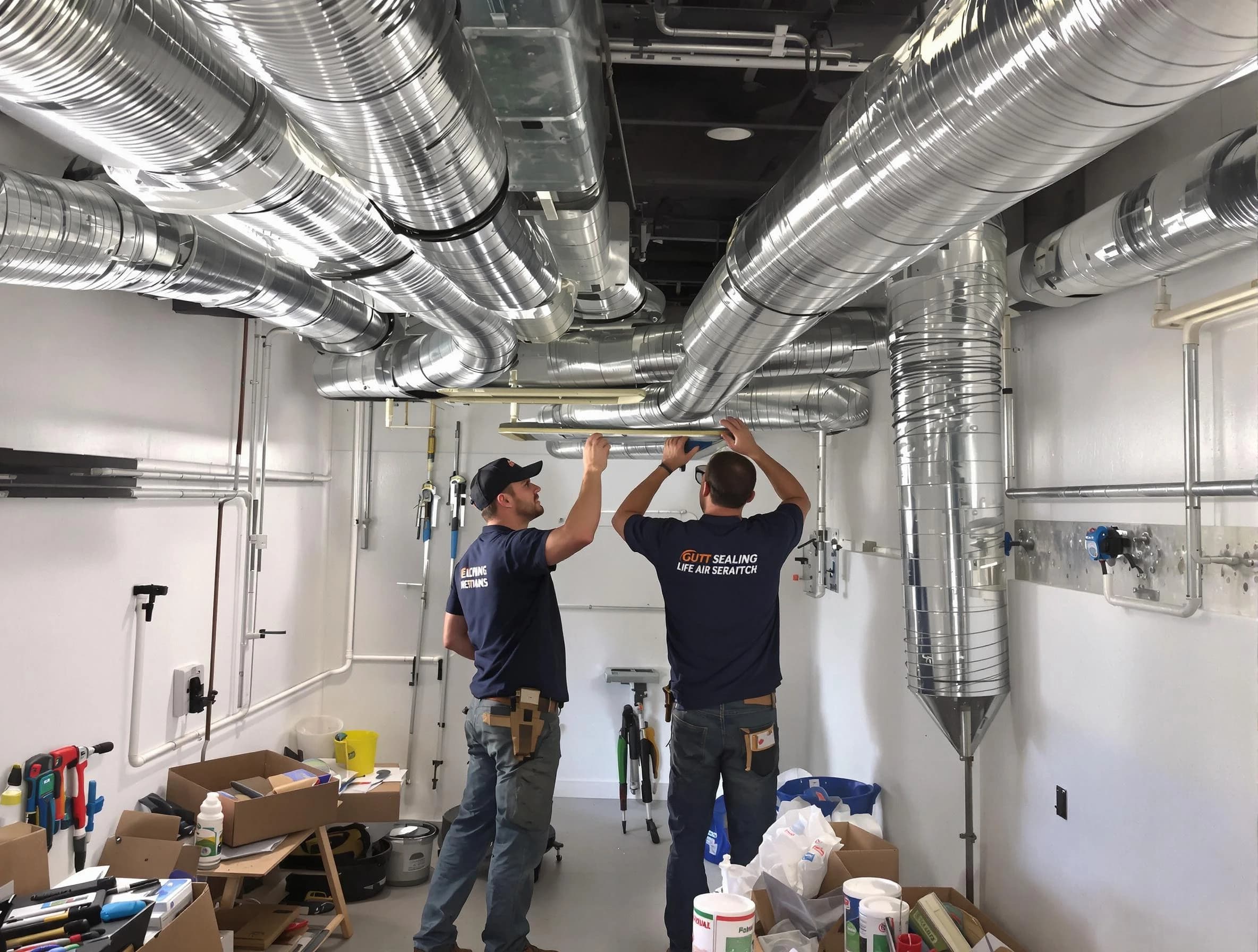 West Pleasant View Air Duct Cleaning technician applying professional duct sealing solutions in West Pleasant View