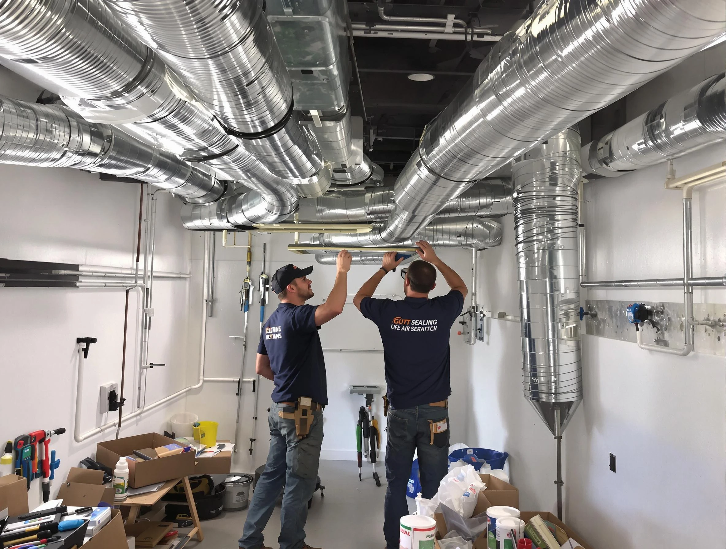 West Pleasant View Air Duct Cleaning technician applying professional duct sealing solutions in West Pleasant View